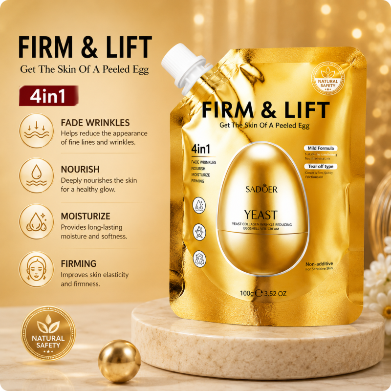 SADOER Firm & Lift Yeast Collagen Wrinkle Reducing Eggshell Veil Cream - Gallery Image