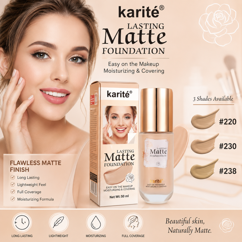 Karite Lasting Matte Foundation (Shade 220) - Gallery Image