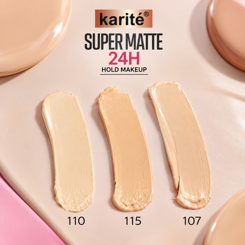 Karite Super Matte 24H Hold Makeup (Foundation-Shade 107) - Gallery Image
